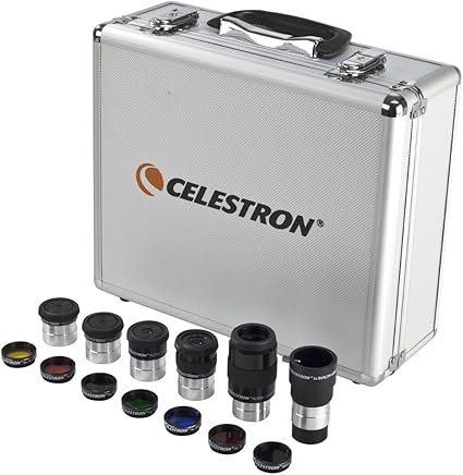 Celestron Accessory Kit with Five 1.25" Plossl Eyepieces, 2x Barlow and Filter Set
