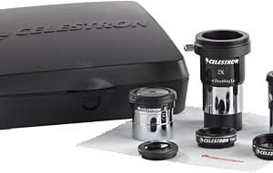 2X Barlow Lens, Three Filters, Cleaning Cloth and Hard Case Black