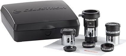 2X Barlow Lens, Three Filters, Cleaning Cloth and Hard Case Black