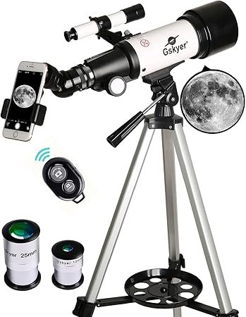70mm Refractor Telescope with Tripod, Phone Adapter & Carry Bag