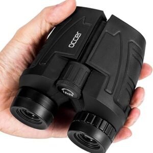 Occer 12x25 High-Powered Compact Binoculars for Adults and Kids, Waterproof Large Eyepiece Binoculars with Low Light Vision for Bird Watching, Outdoor Adventures & Sightseeing