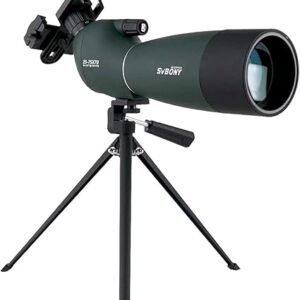 SVBONY SV28 Angled Spotting Scope 25-75x70mm with Tripod & Smartphone Adapter, Waterproof Fogproof High-Power Spotter for Birding, Hunting, Target Shooting & Wildlife Viewing